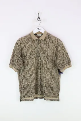 Reebok Polo Shirt Sand/Black Large