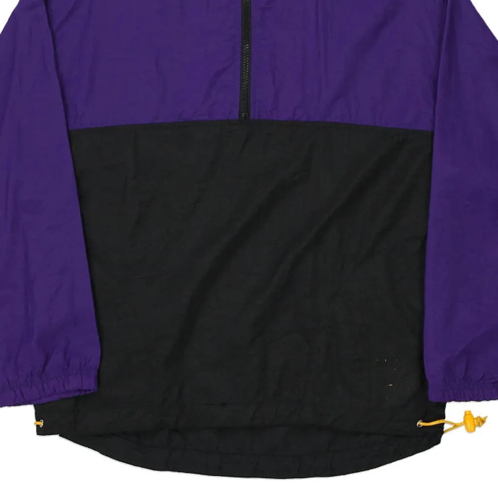 Reebok Windbreaker - Large Black Nylon