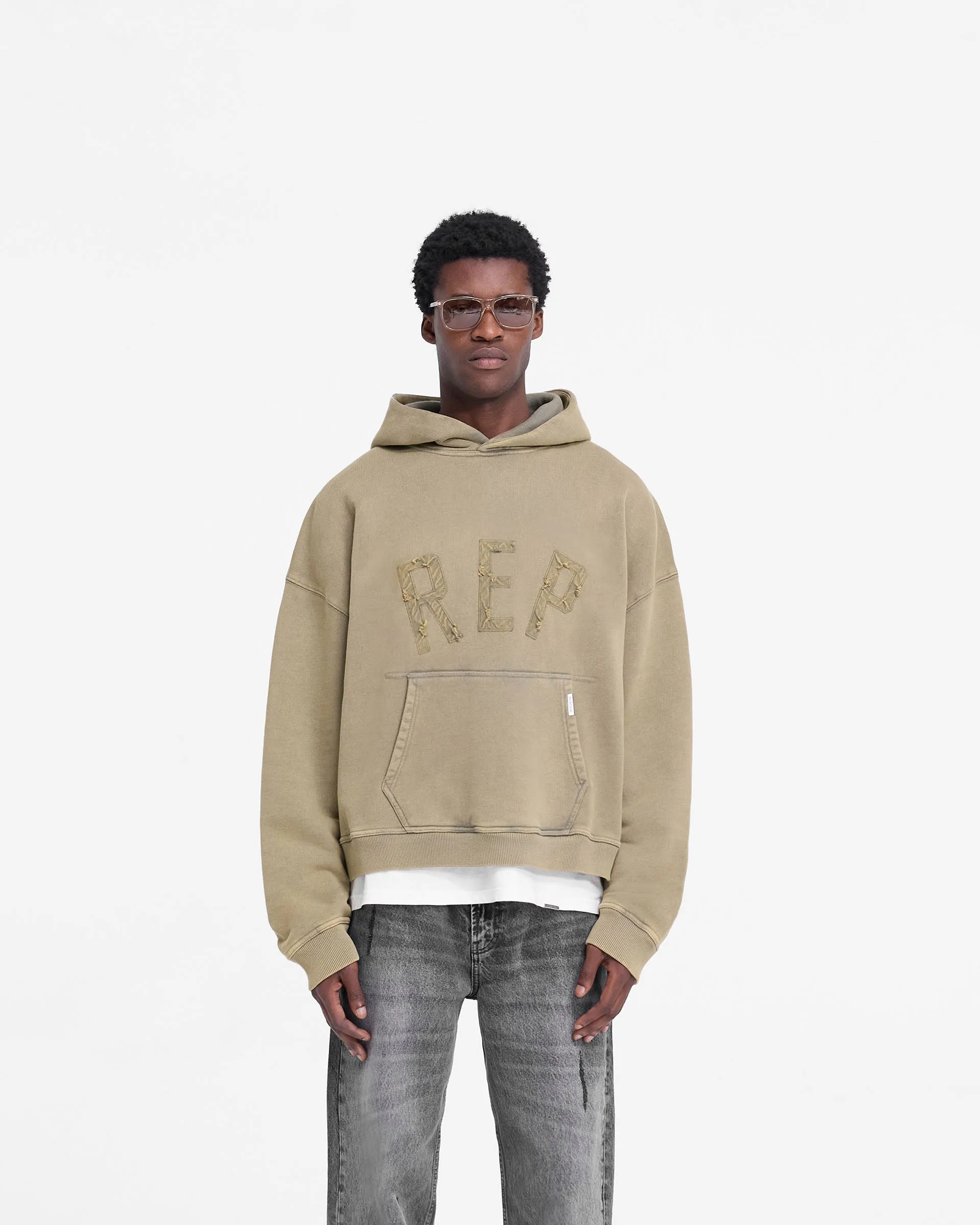 Rep Applique Hoodie - Fawn