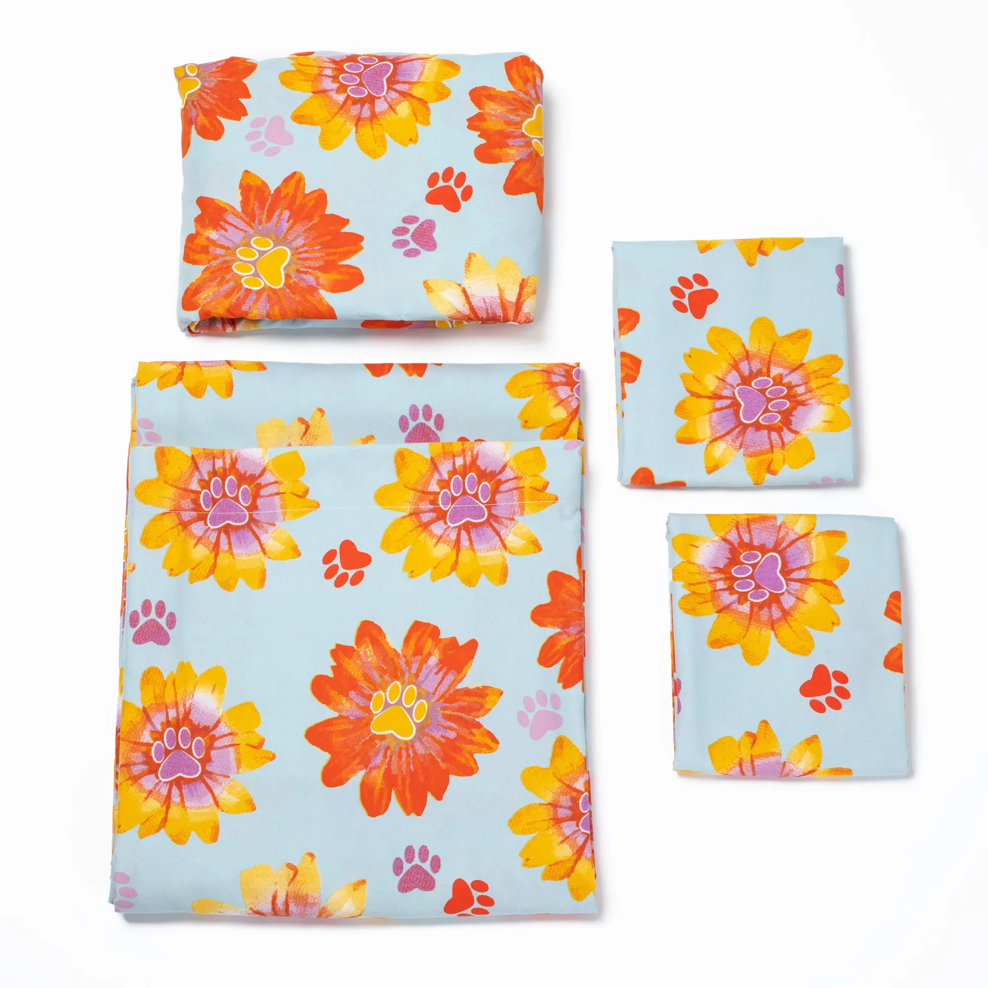 Retro Paws Microfiber Sheet Set