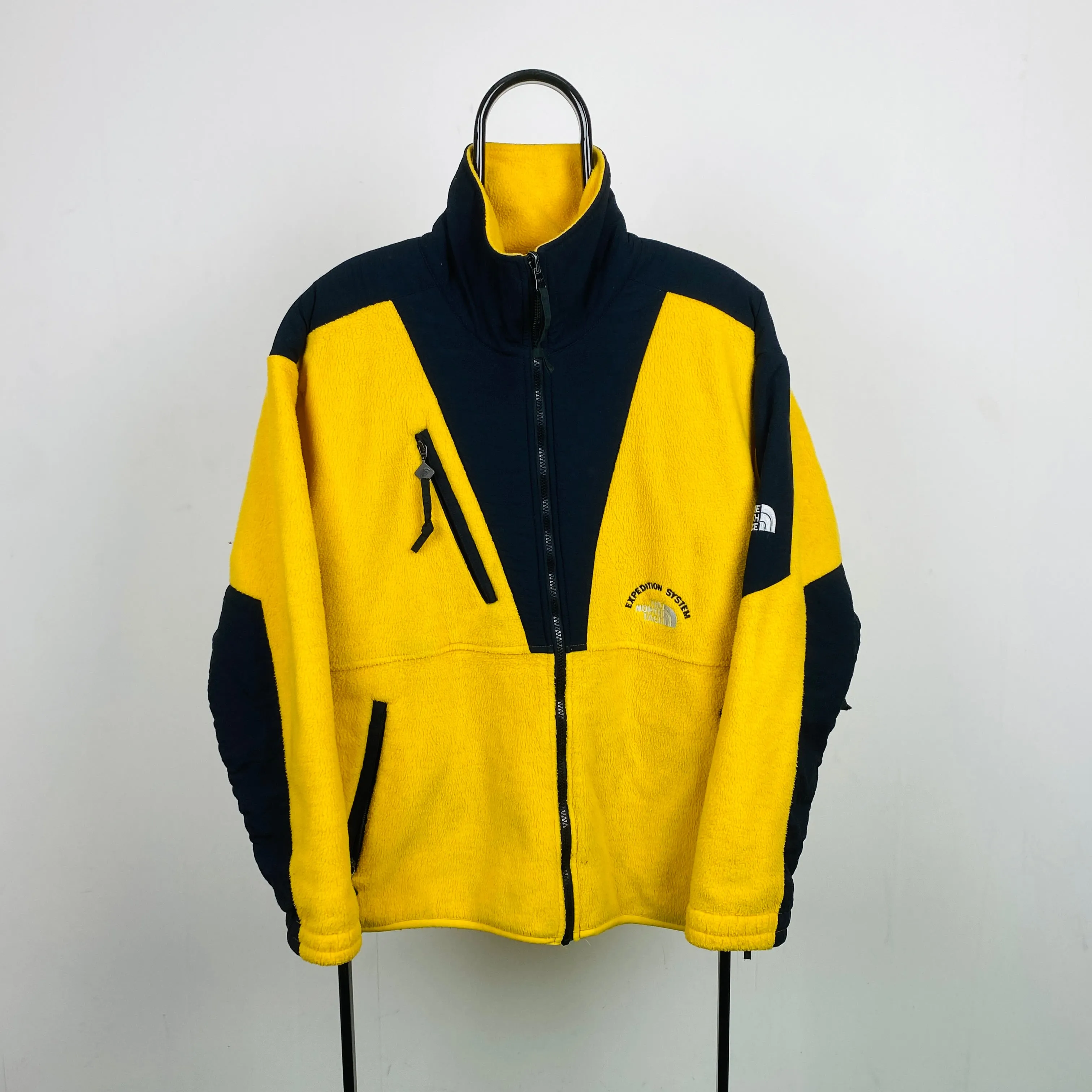 Retro The North Face Expedition Fleece Sweatshirt Yellow XL