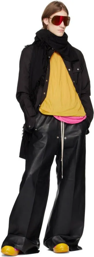 Rick Owens Pink Leather High Sneakers