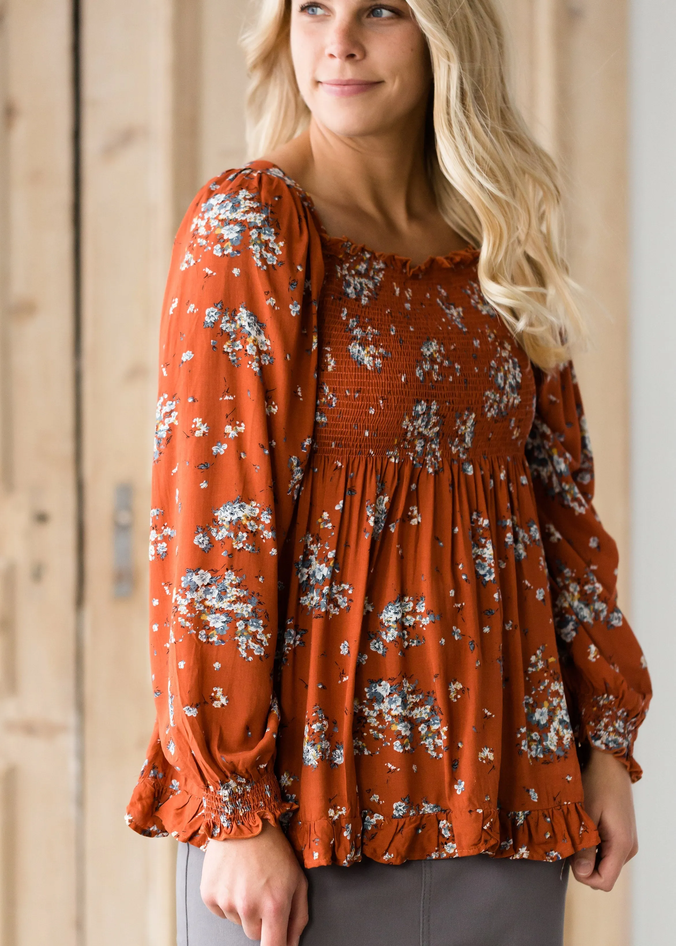 Rusty Ruffle Bottom Tunic - FINAL SALE