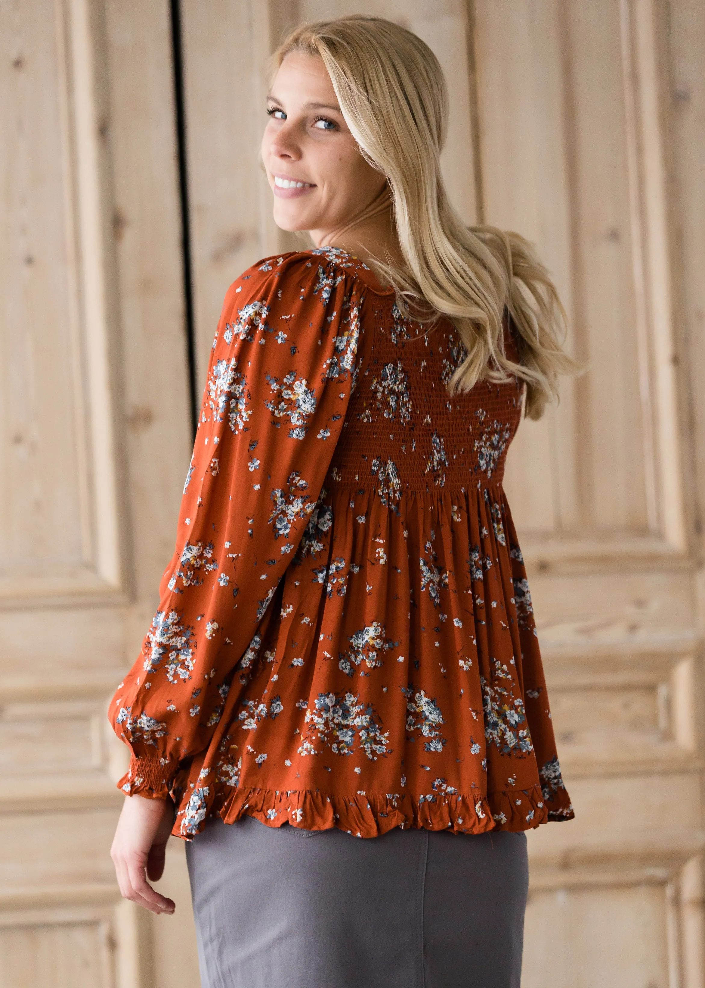 Rusty Ruffle Bottom Tunic - FINAL SALE
