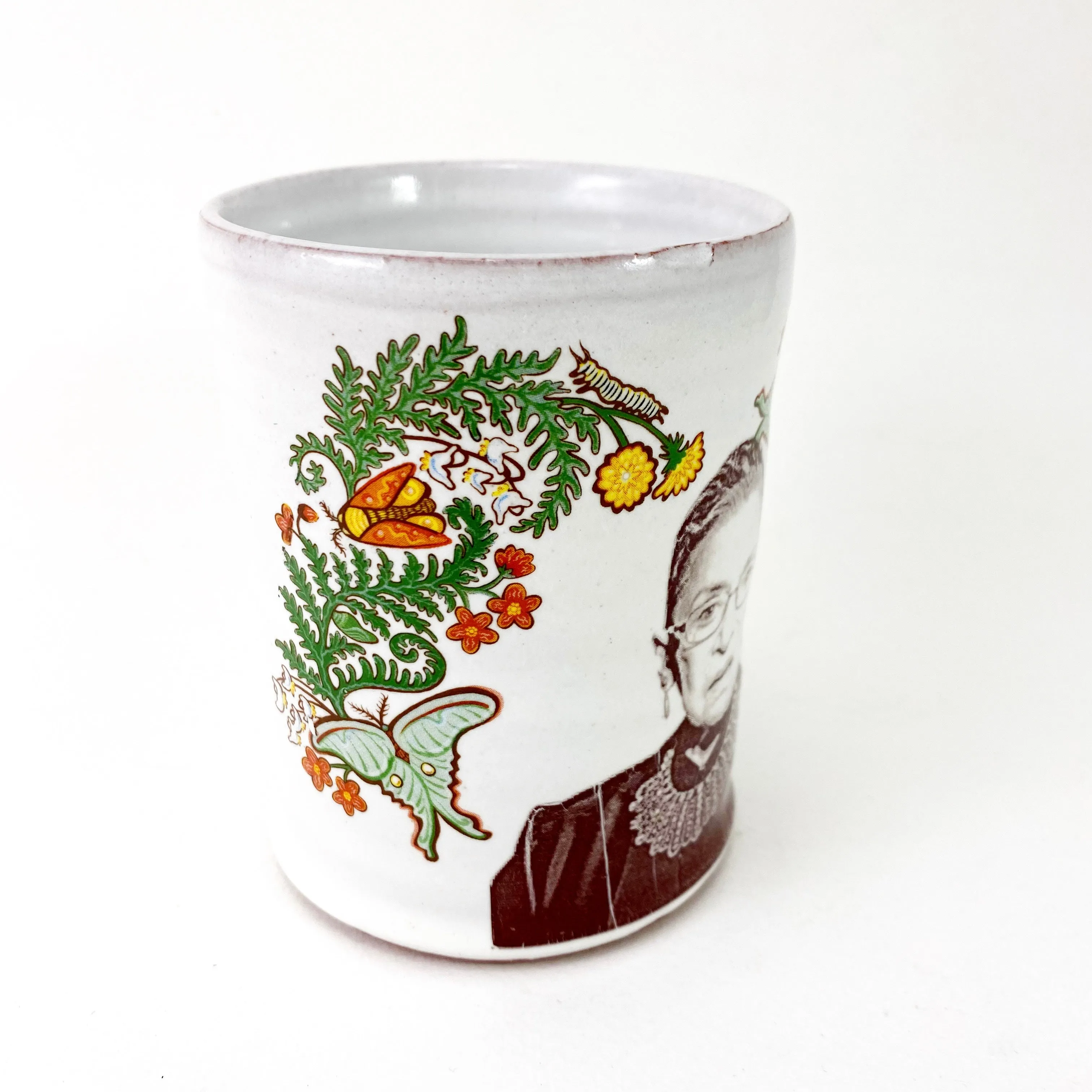 Ruth Bader Ginsburg Mug with Flowers