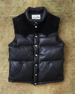 Second Hand Real McCoy's Deerskin Down Vest 030 Black Size 42