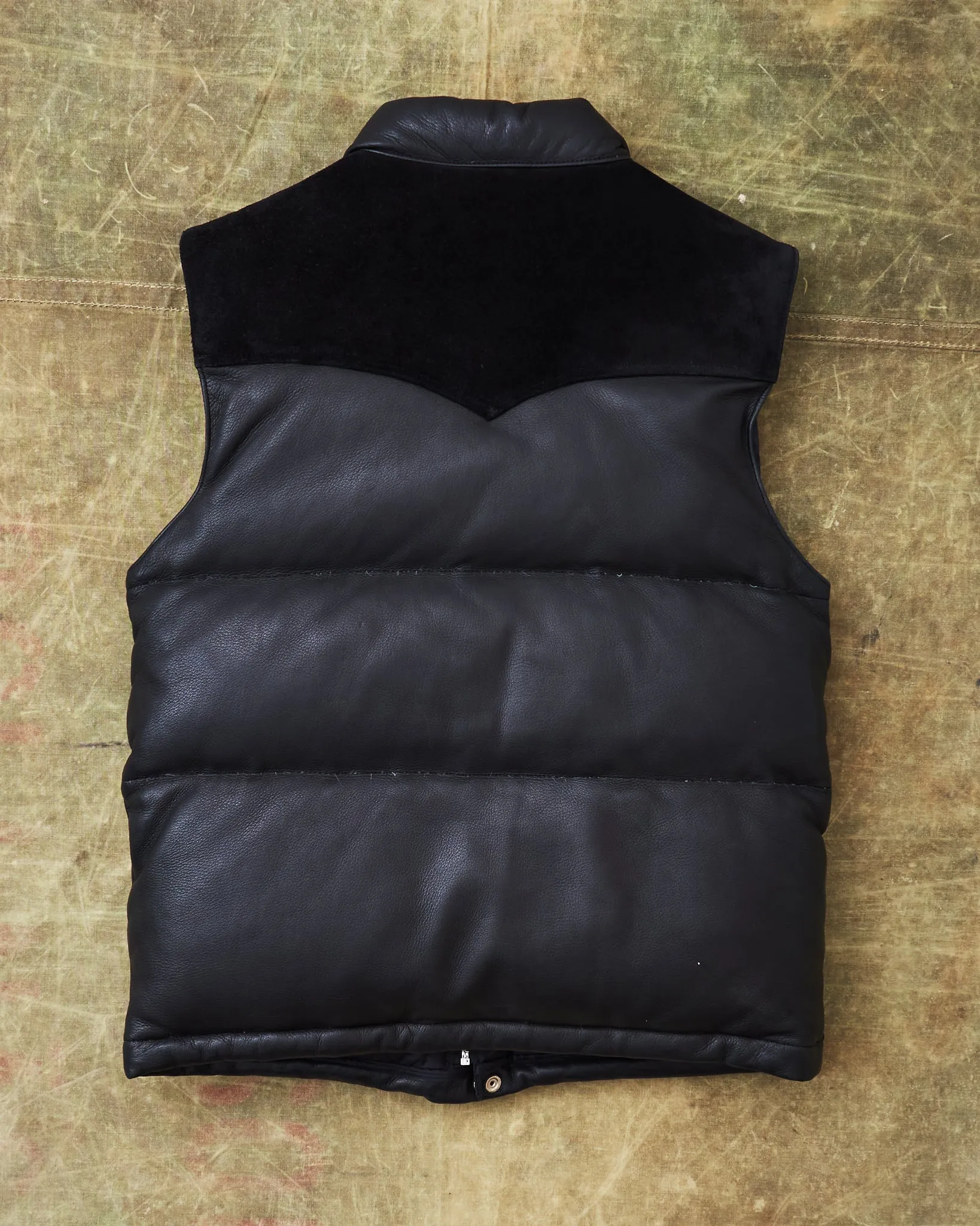 Second Hand Real McCoy's Deerskin Down Vest 030 Black Size 42