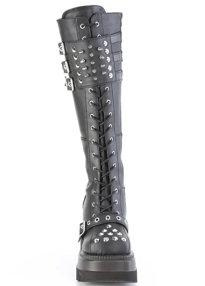 Shaker 225 Spike Wedge Knee High Boot