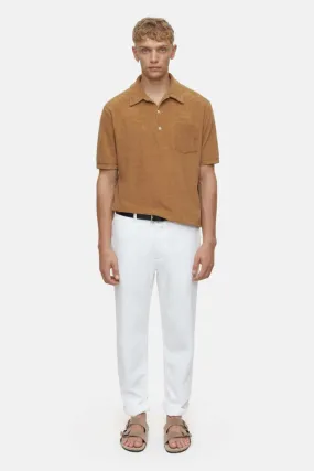 Shirt with Polo Collar - Sandalwood