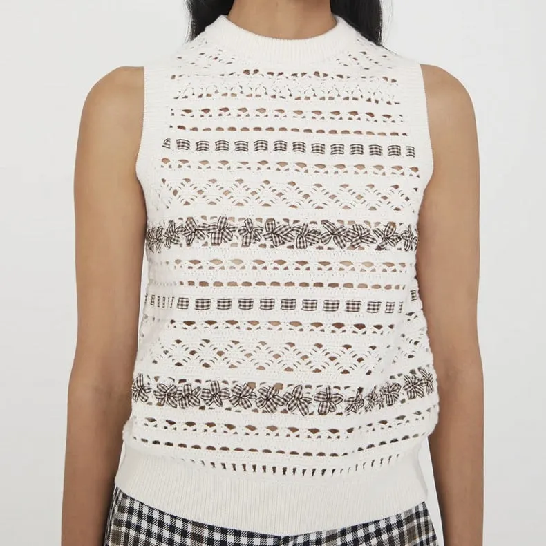 Shrimps Salem Merino Wool Vest (Cream)