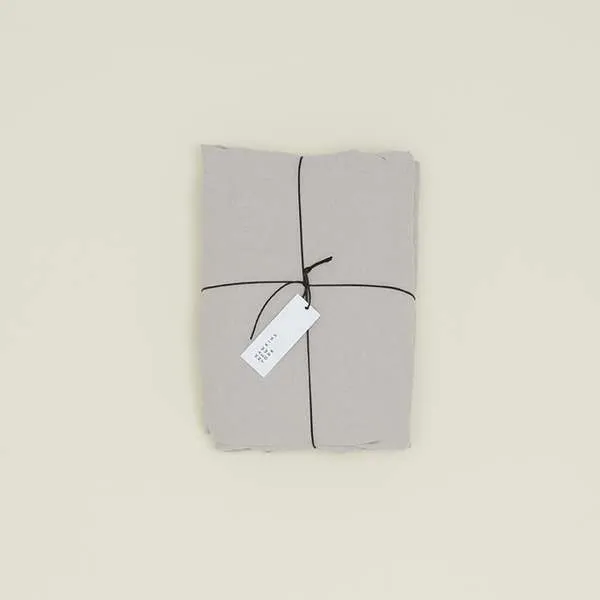 Simple Linen Flat Sheet - Light Grey