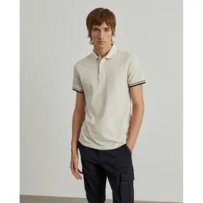 Slim fit piqué polo with stripes