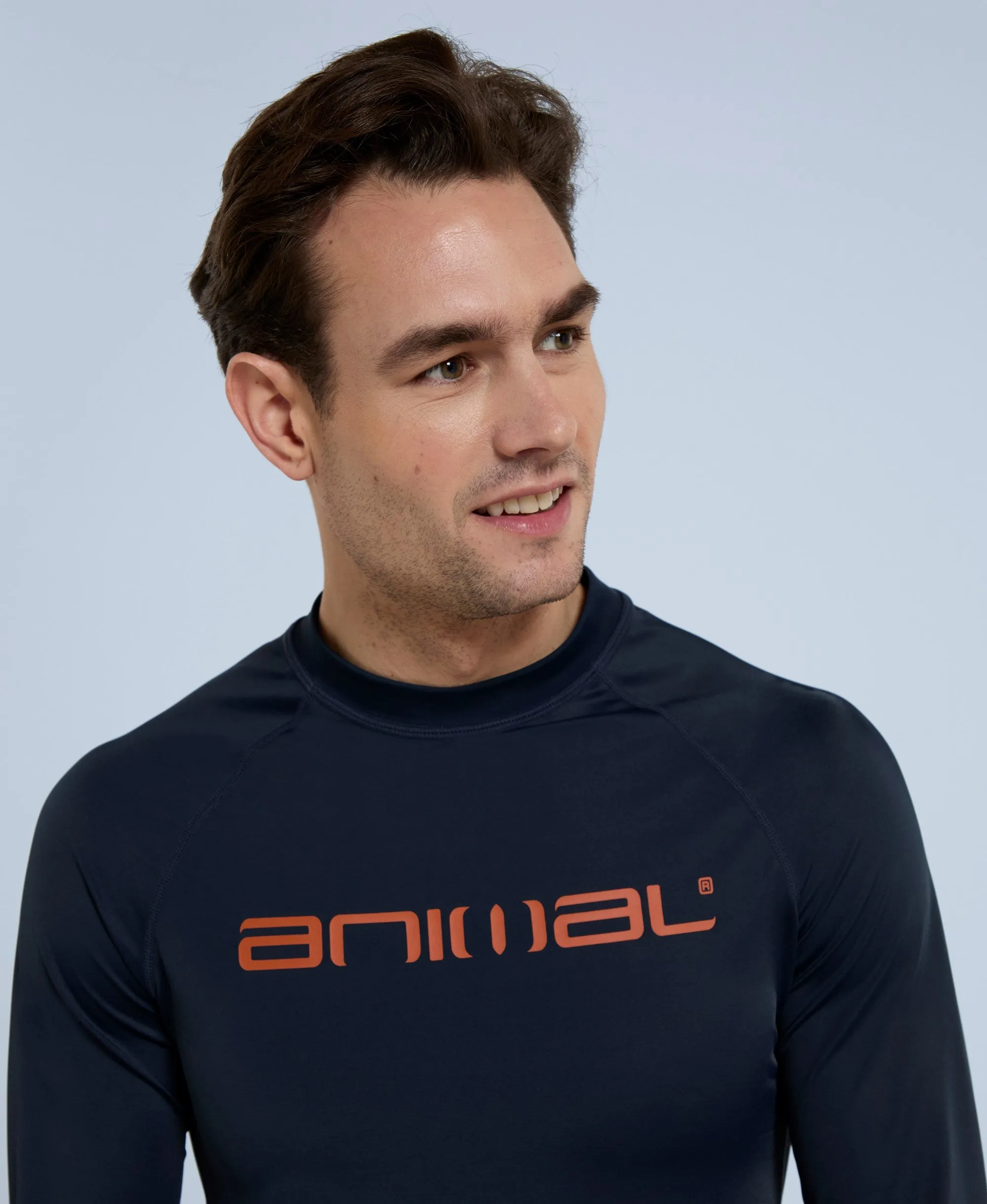 Sonny Mens Logo Rash Vest - Navy