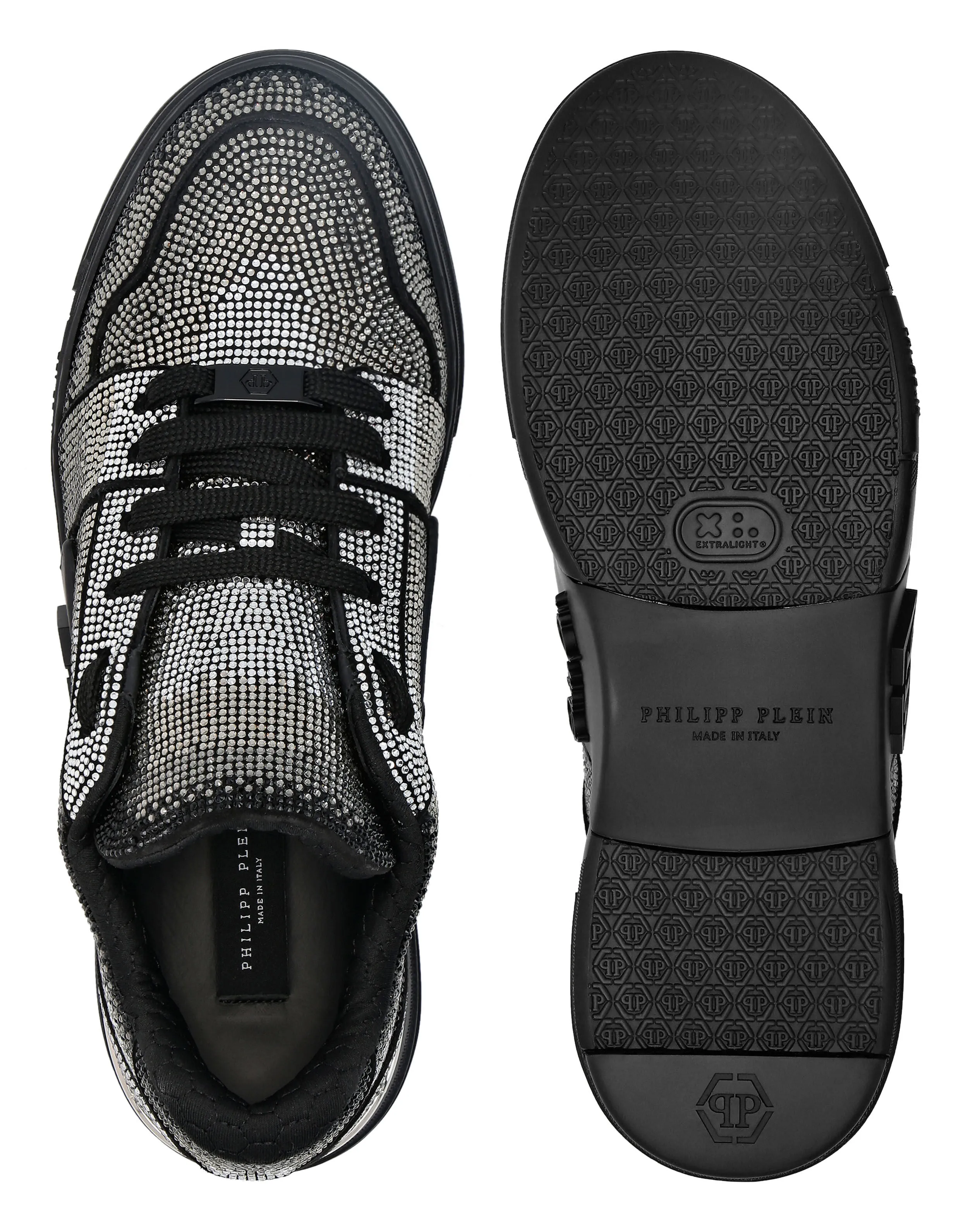 Suede Lo-Top Sneakers Strass Hexagon