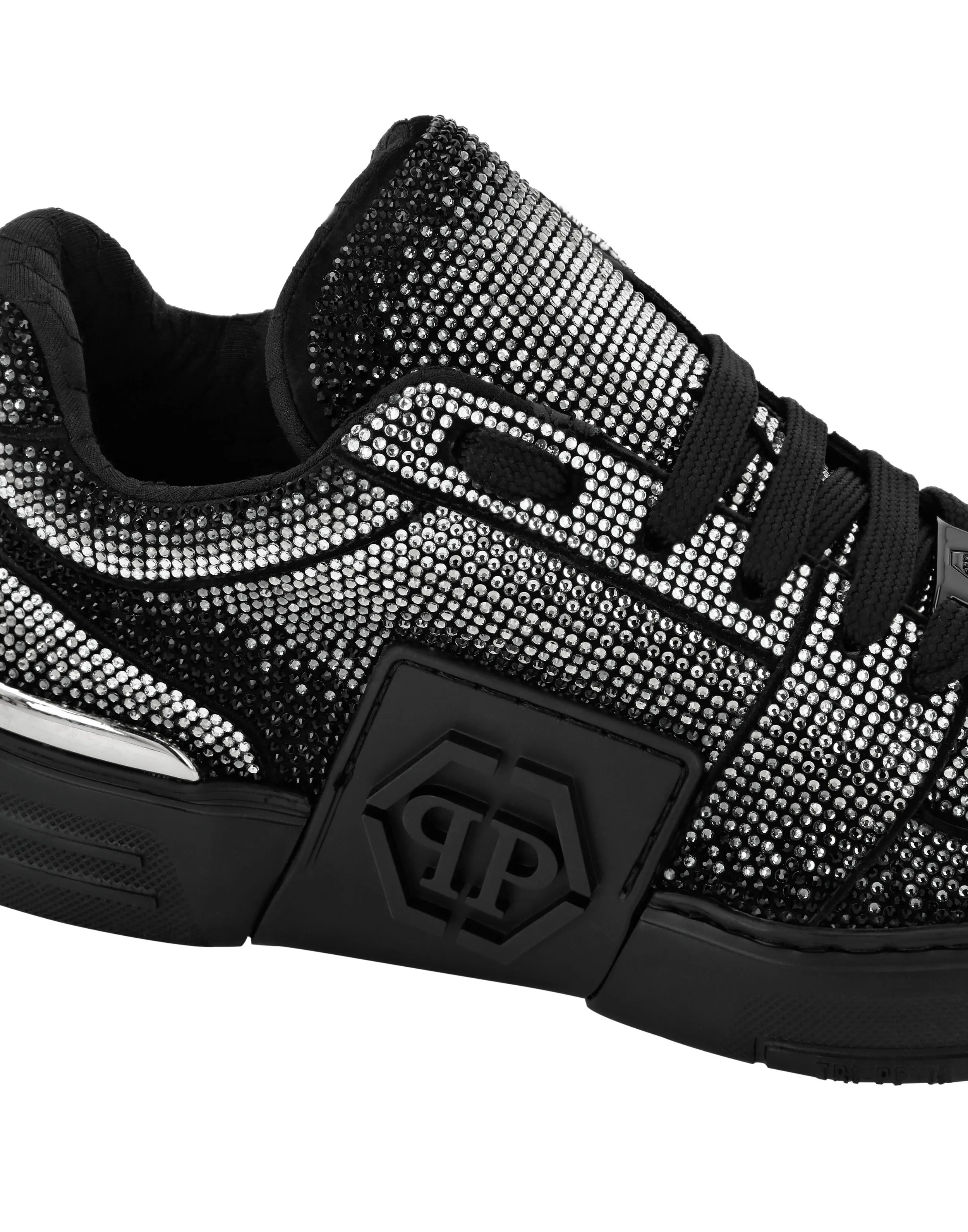 Suede Lo-Top Sneakers Strass Hexagon