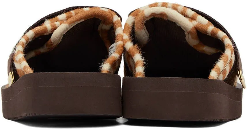 Suicoke Brown & White ZAVO-VHL Sandals