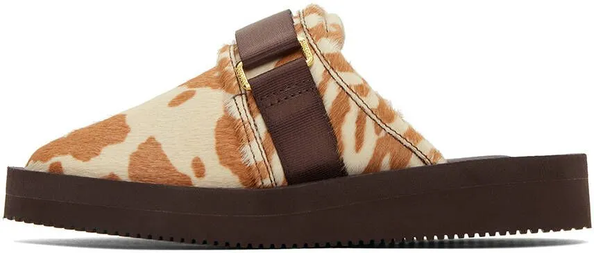 Suicoke Brown & White ZAVO-VHL Sandals
