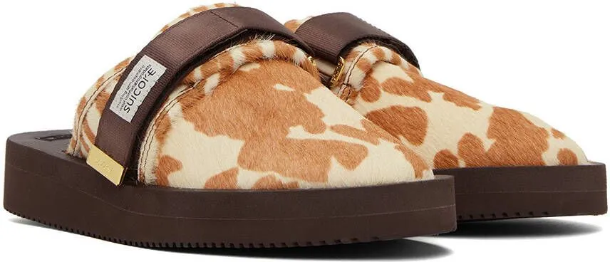 Suicoke Brown & White ZAVO-VHL Sandals