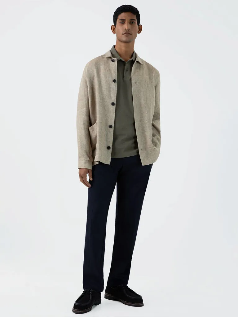 Sunspel Riviera Polo Shirt in Khaki