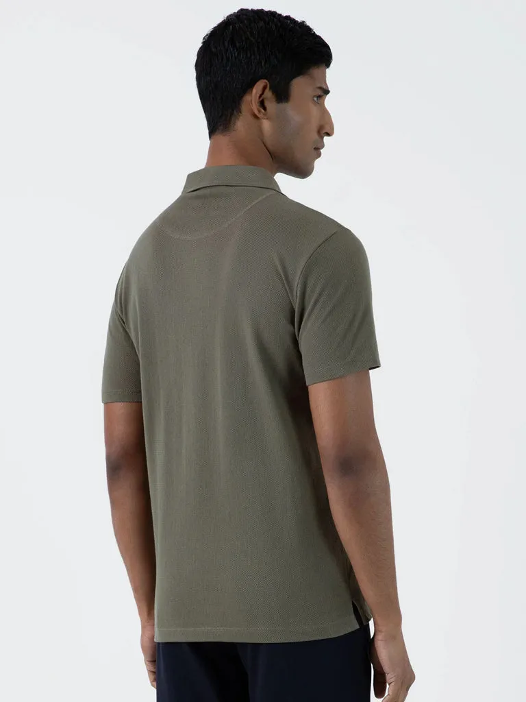 Sunspel Riviera Polo Shirt in Khaki