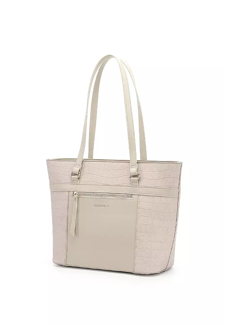 Swiss Polo Women's Tote Bag / Shoulder Bag - Beige