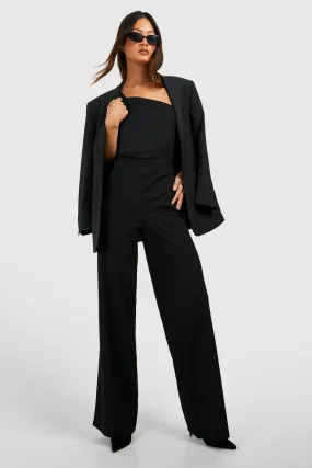 Tall Crepe Tailored Wide Leg Pants