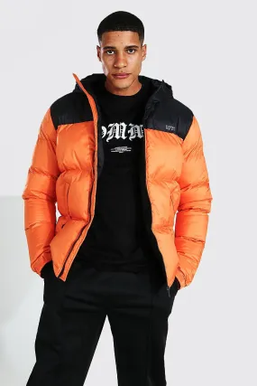 Tall Man Dash Colour Block Hooded Puffer