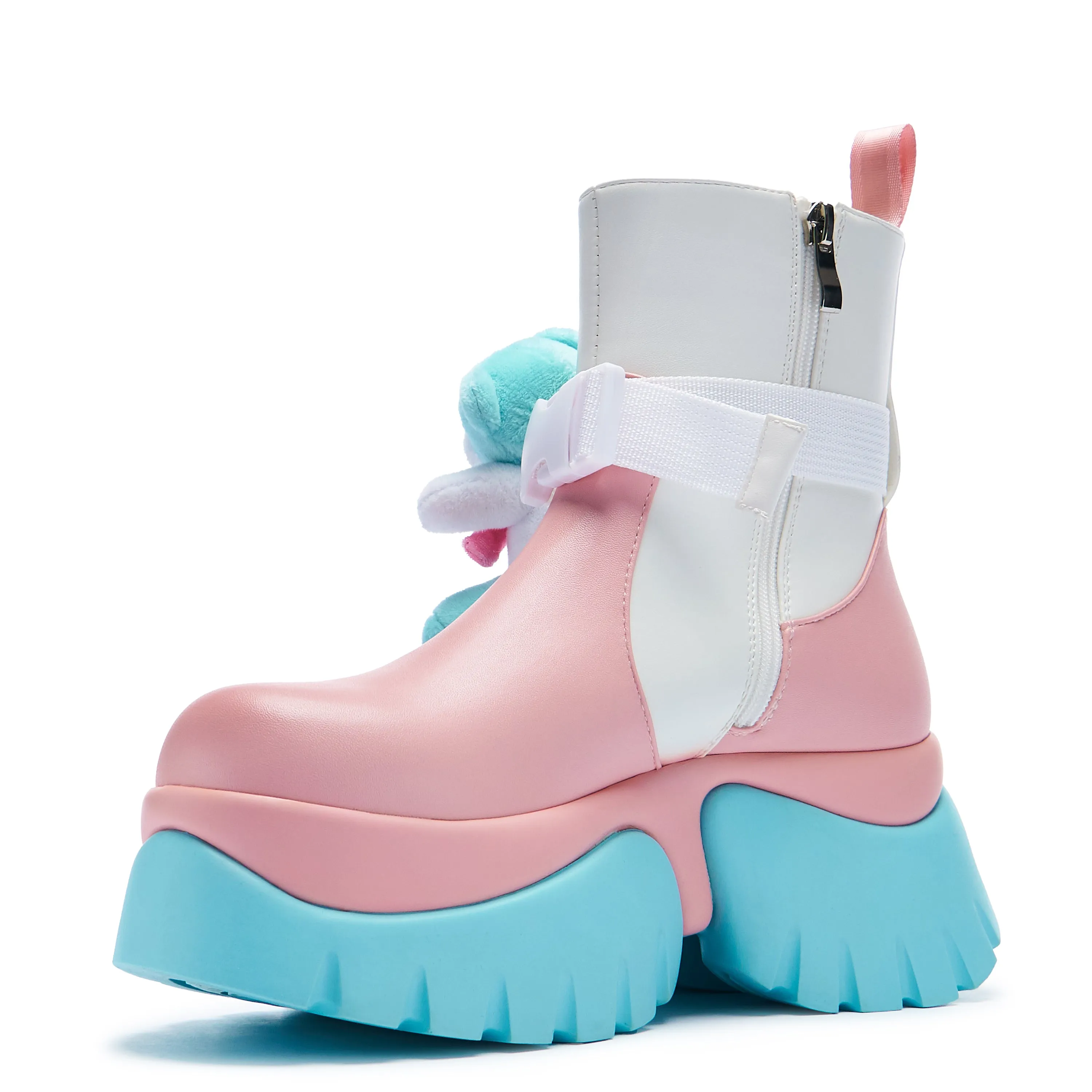 Teddy Bear Pastel Platform Boots