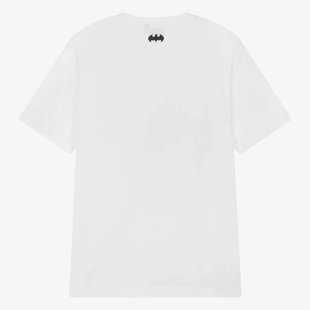 Teen Boys White Cotton Batman T-Shirt