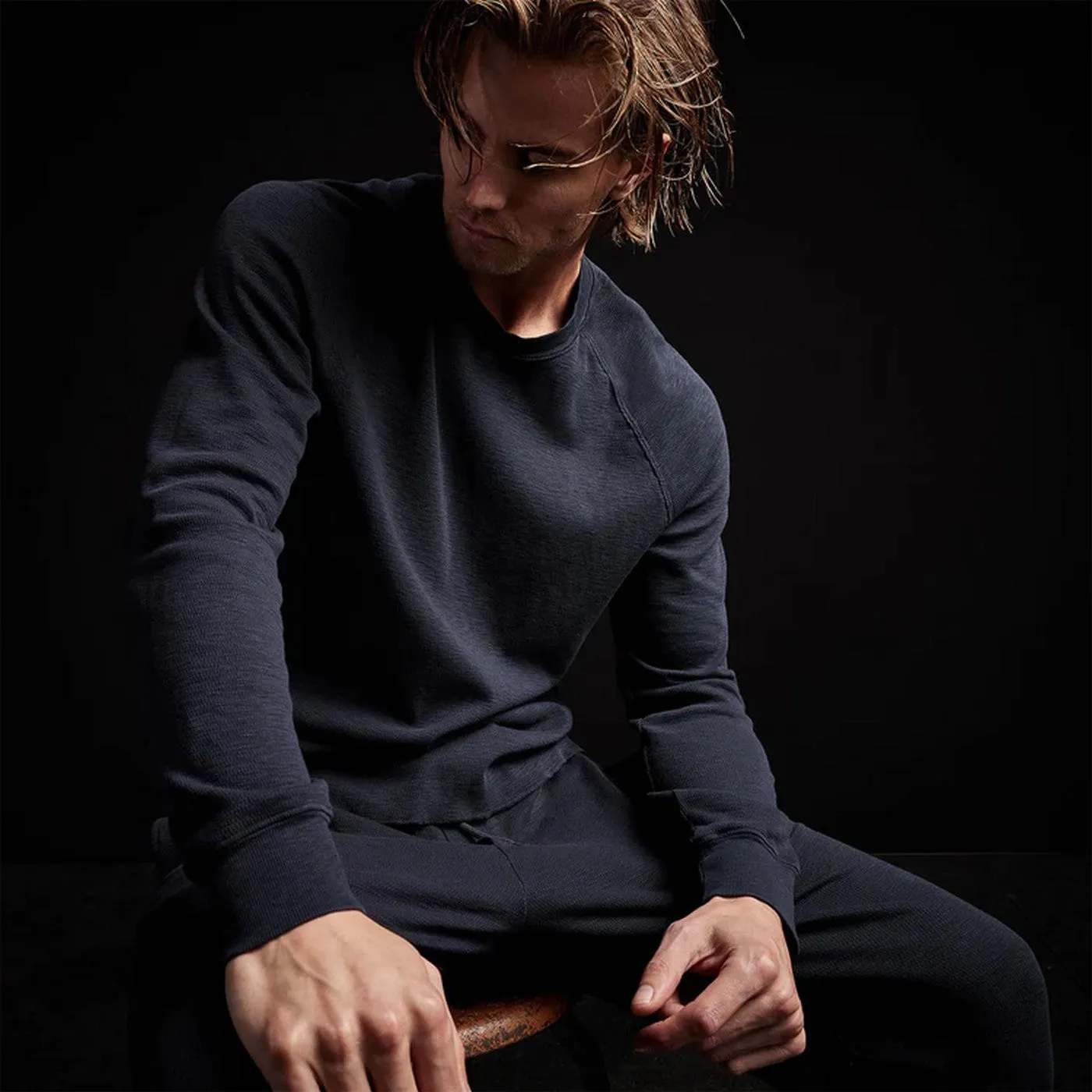 Thermal Raglan Crew Neck-Ammo Pigment
