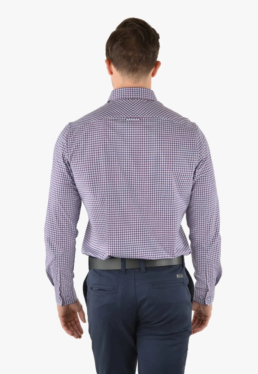 Thomas Cook Mens Burton Check Tailored Long Sleeve Shirt