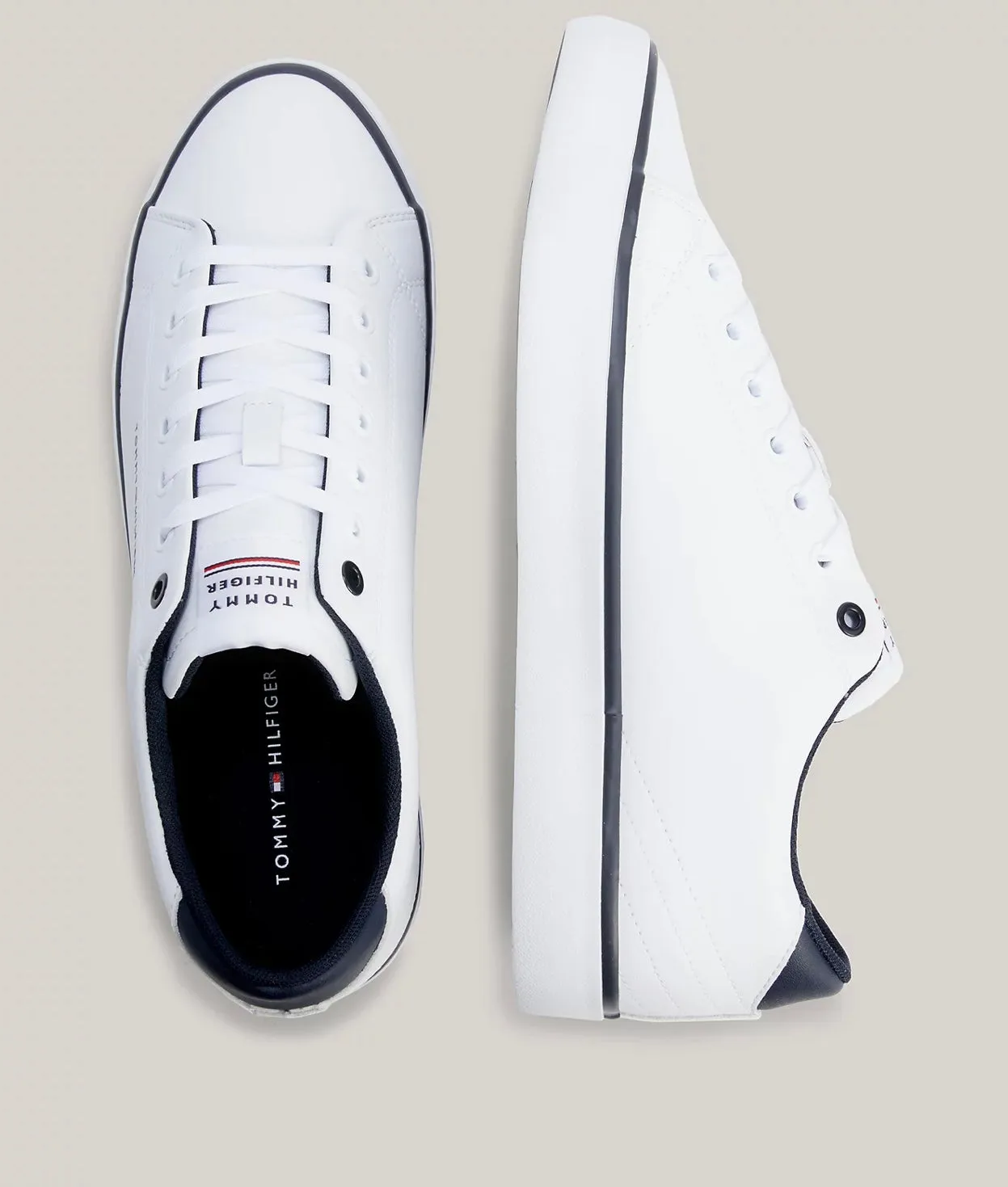 TOMMY HILFIGER LACE-UP LOGO TRAINERS