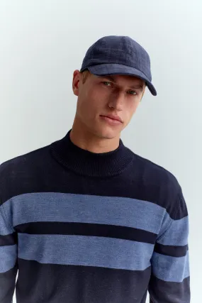 Turtleneck collor block knitwear