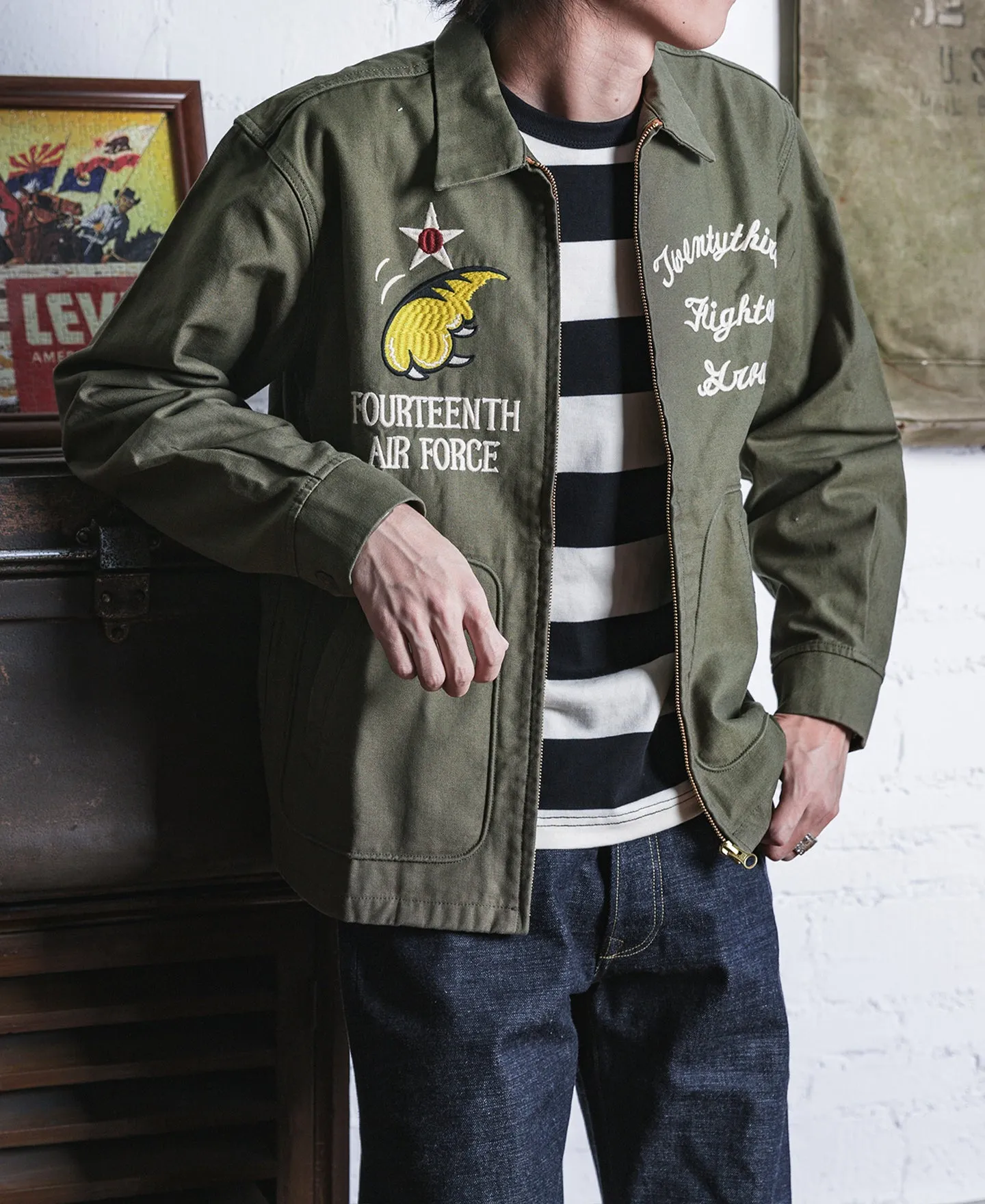 USAAF 14th Air Force Flying Tigers Embroidery Jacket