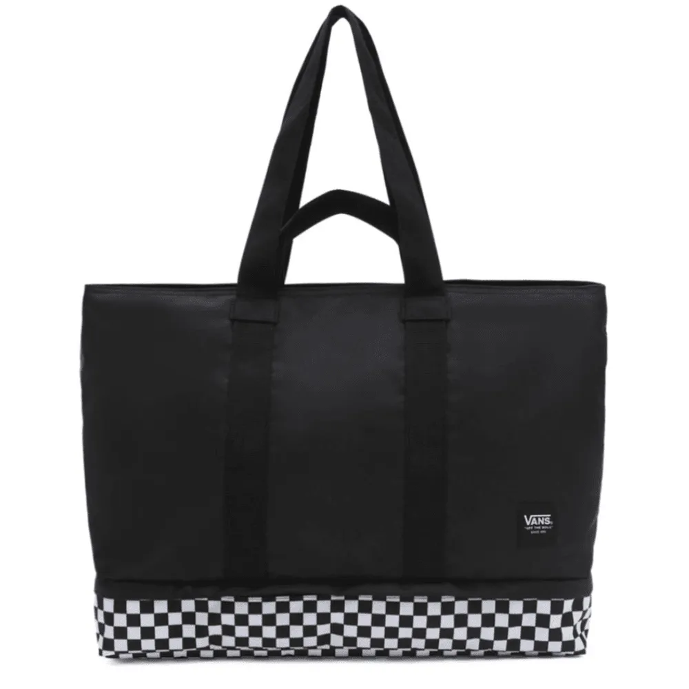 Vans Solo Night Tote Bag in Black and White Check