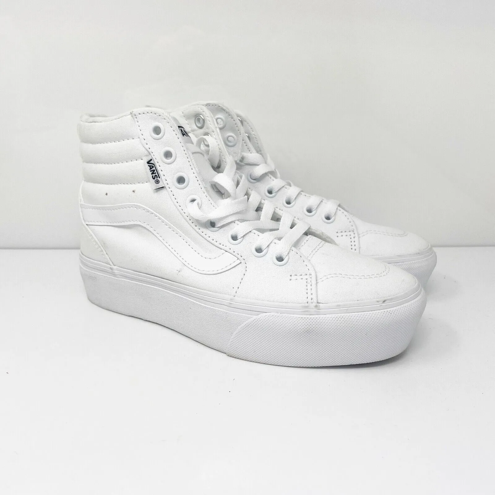 Vans Womens SK8 Hi 721356 White Casual Shoes Sneakers Size 6