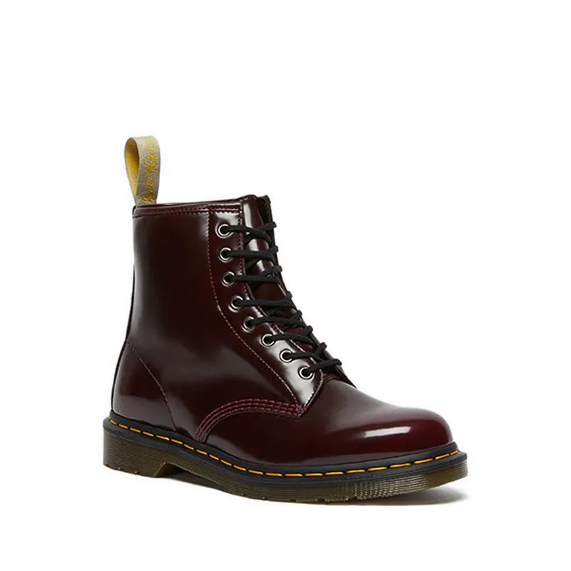 Vegan 1460 Unisex Boots- Cherry Red Oxford Rub Off