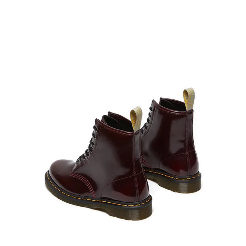 Vegan 1460 Unisex Boots- Cherry Red Oxford Rub Off