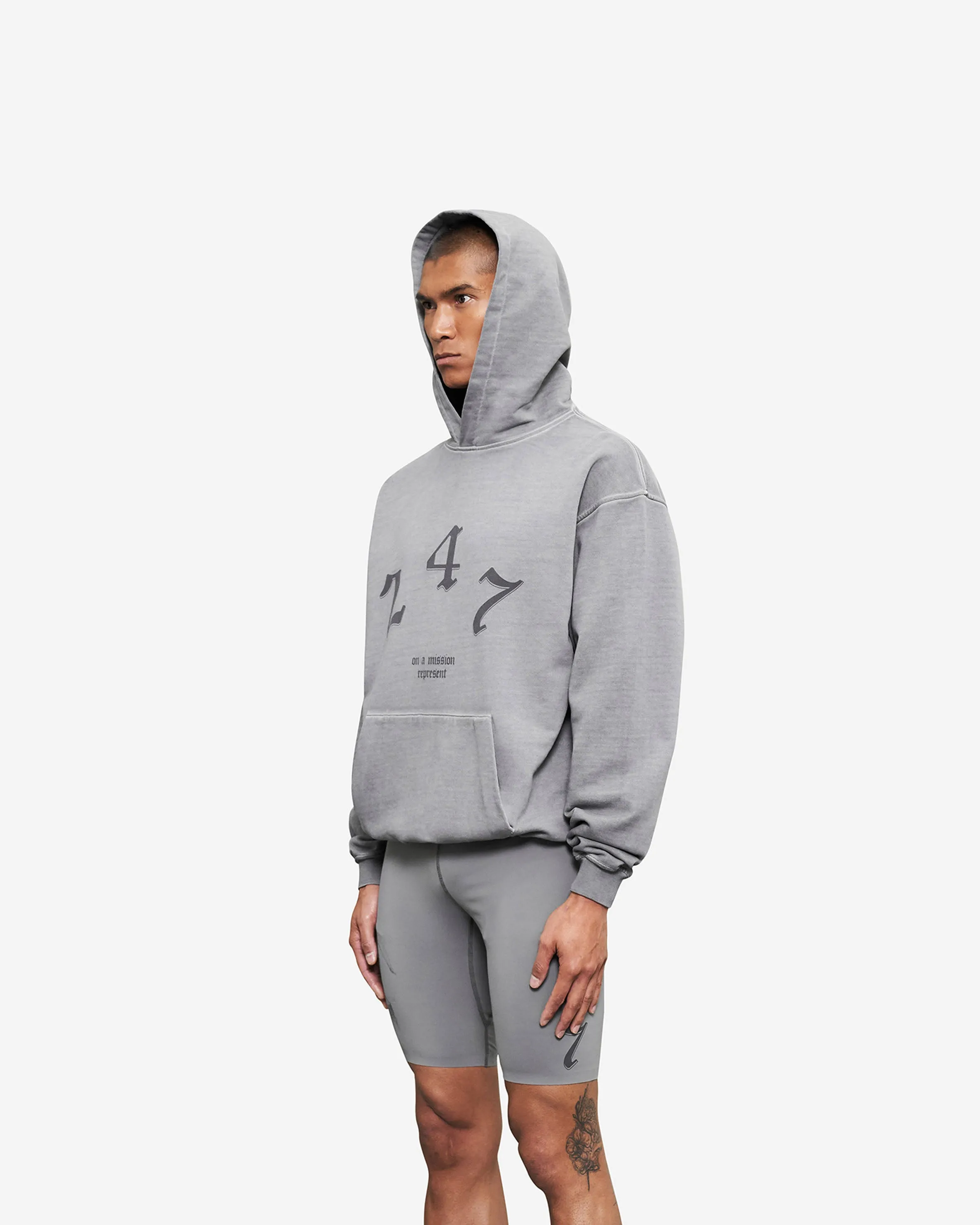 Vintage 247 Oversized Hoodie - Smoke