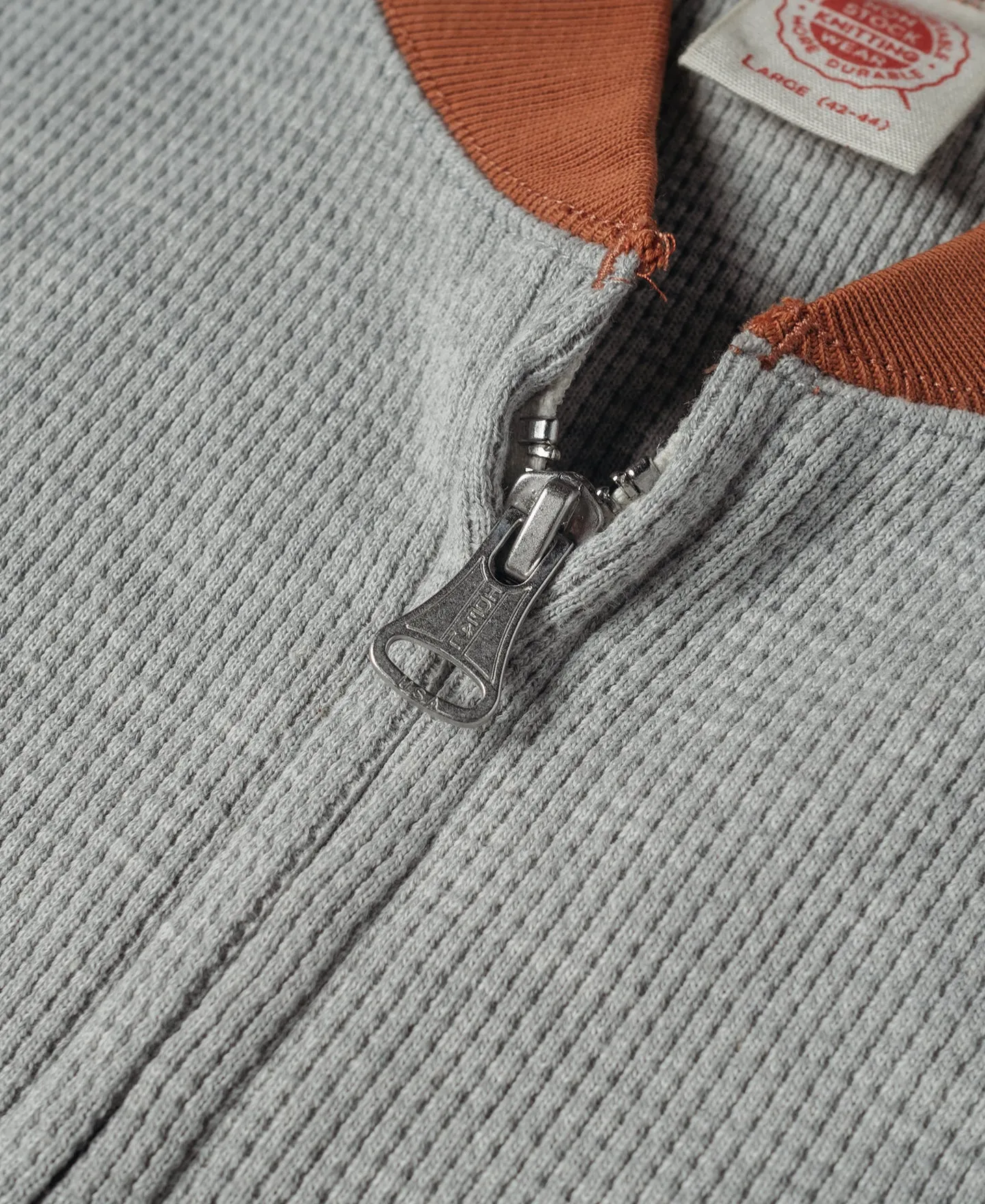 Waffle Cotton Full-Zip Track Jacket - Gray