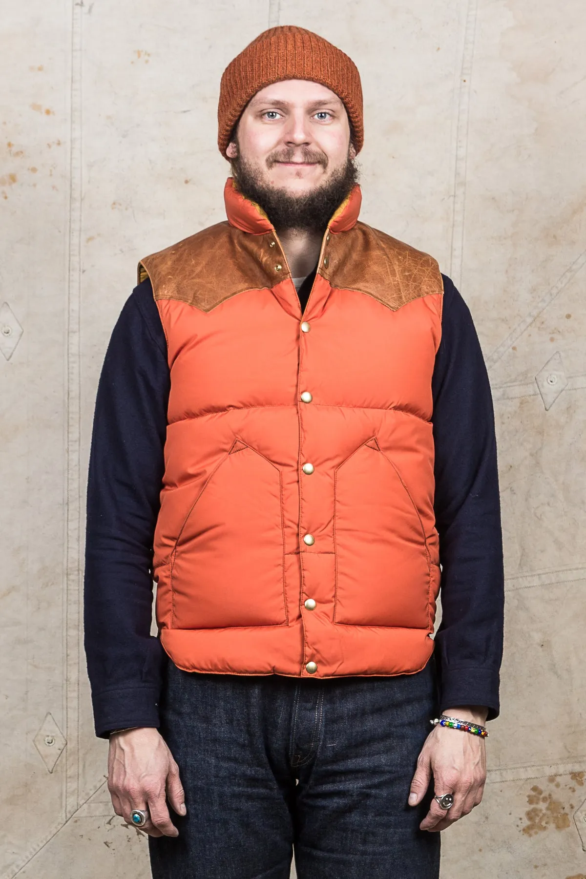 Warehouse & Co x Rocky Mountain Featherbed Down Vest Brick