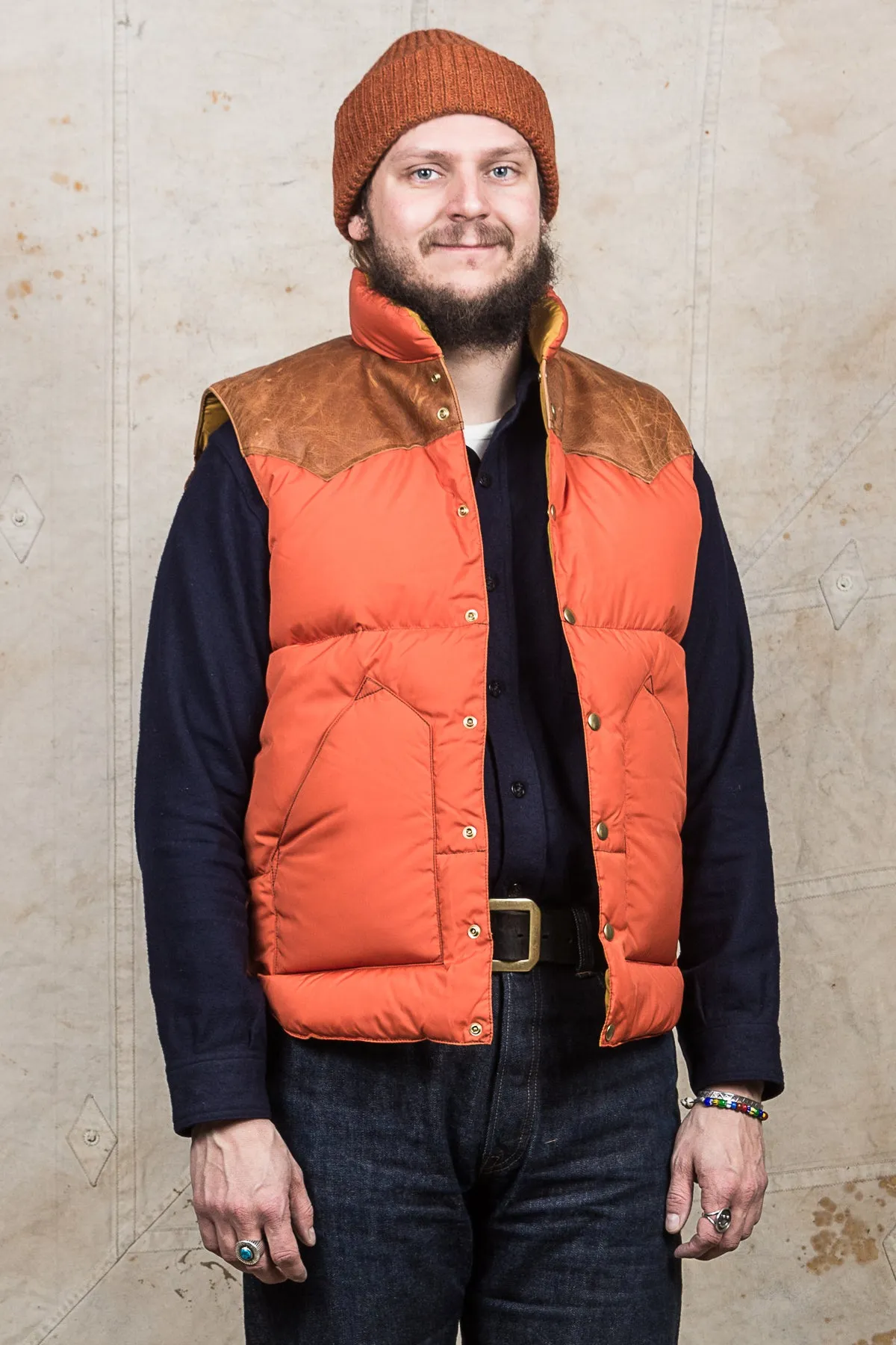 Warehouse & Co x Rocky Mountain Featherbed Down Vest Brick