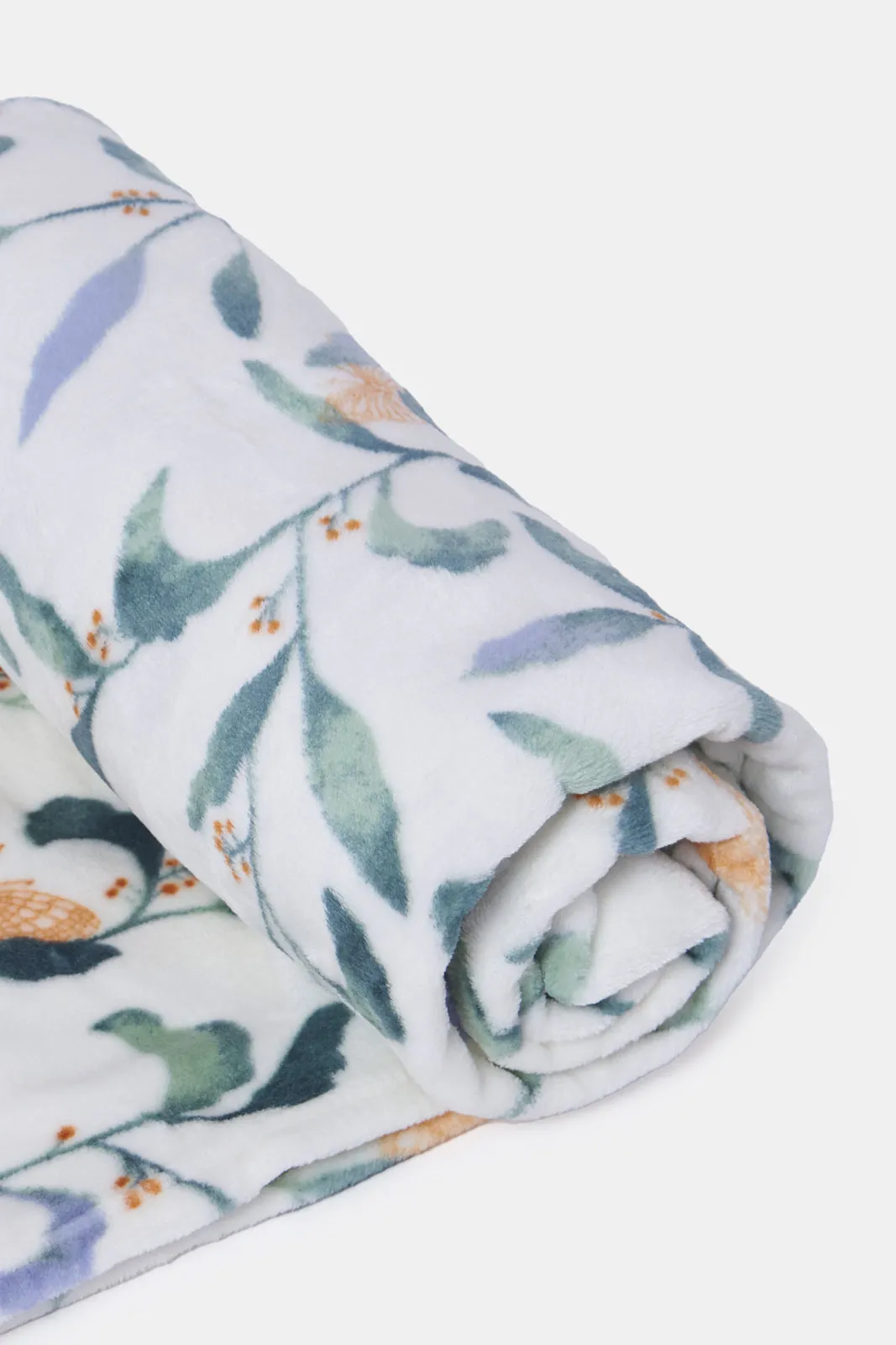 White Printed Blanket (Single Size)