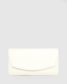 White Sammi Evening Clutch Bag