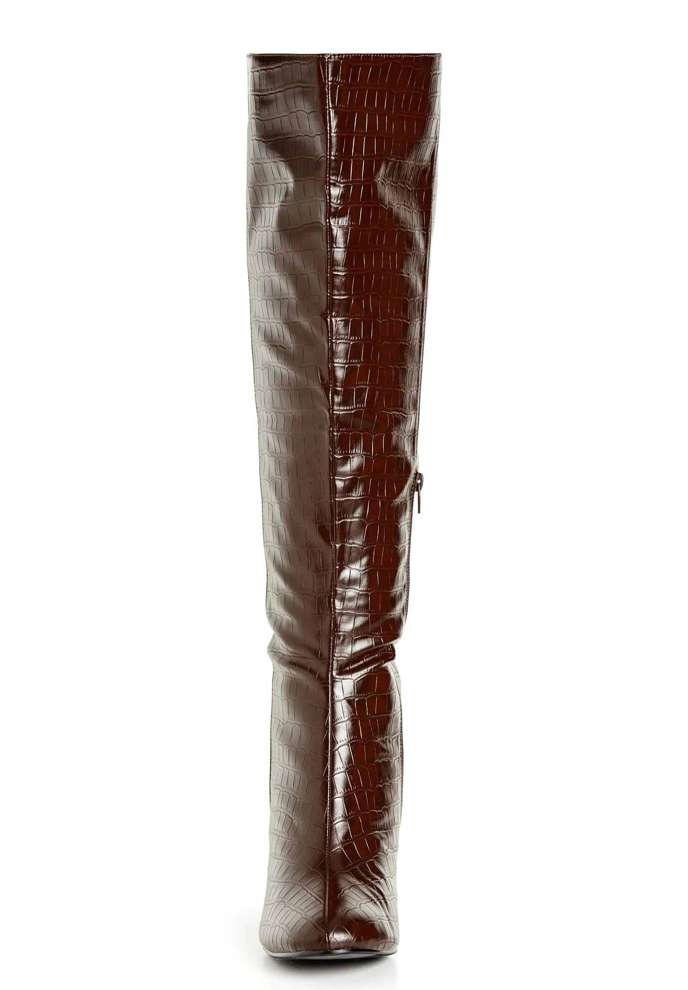 WIDE FIT Geordie Knee Boot - chocolate