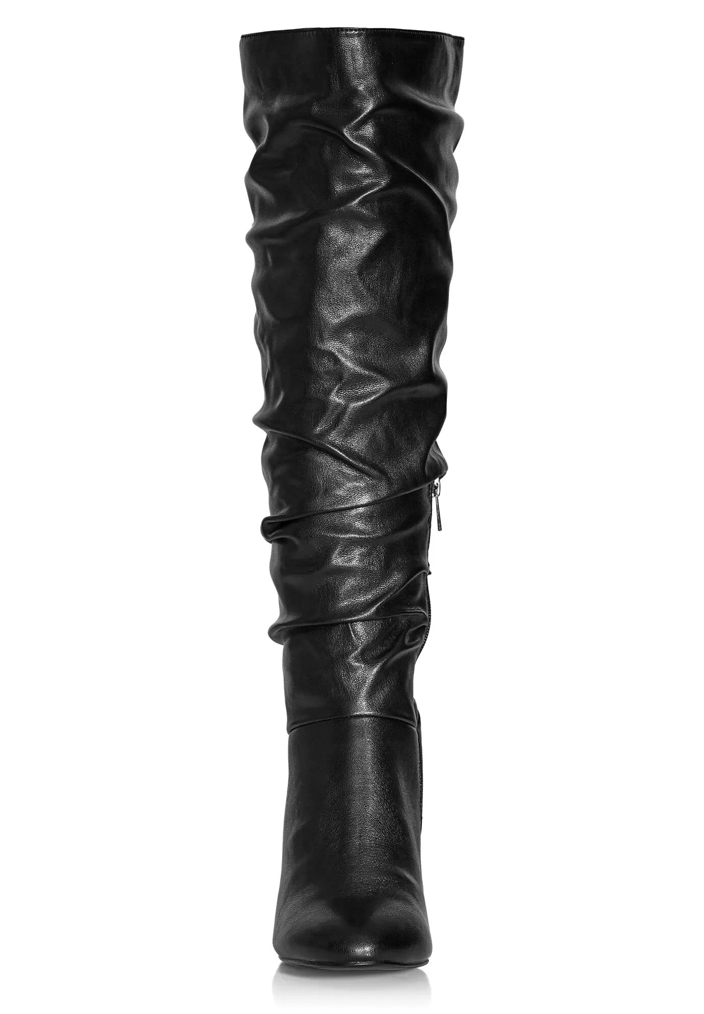 WIDE FIT Petra Sleek Knee Boot - black
