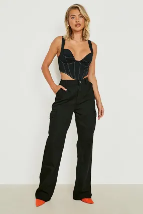 Wide Leg Relaxed Cargo Pants