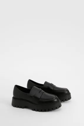 Wide Width Chunky Sole Loafers