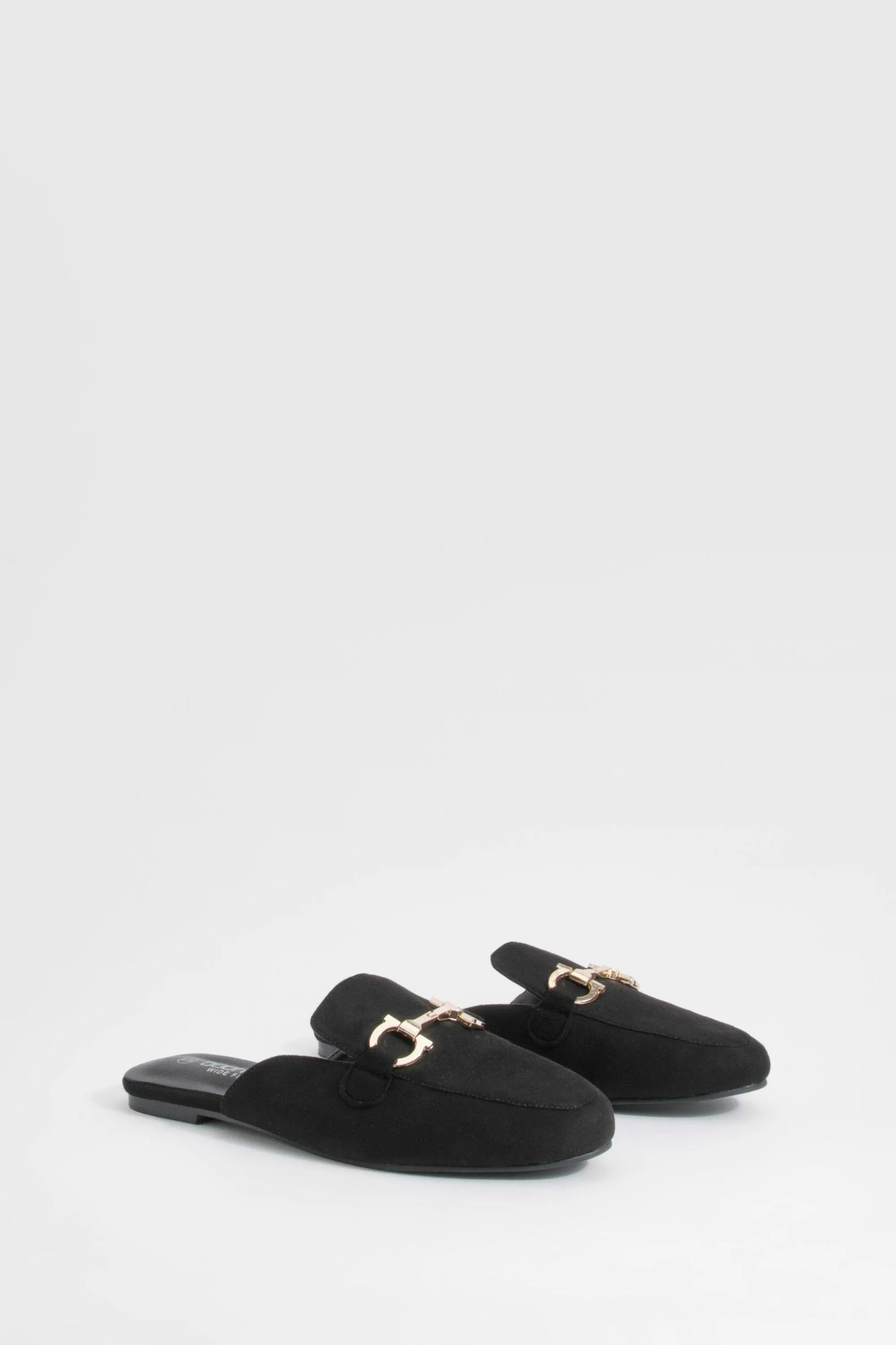 Wide Width T Bar Backless Loafers