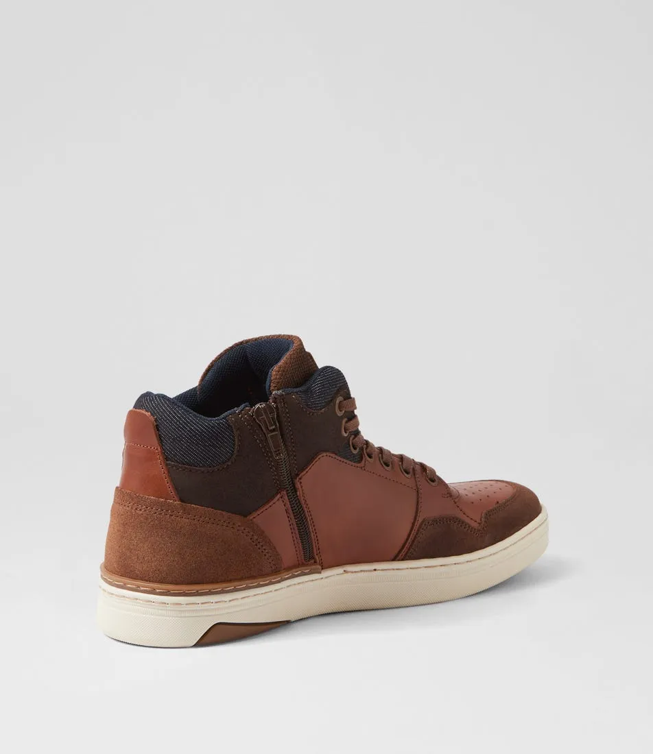 WILD RHINO Tama Tan Leather Sneakers